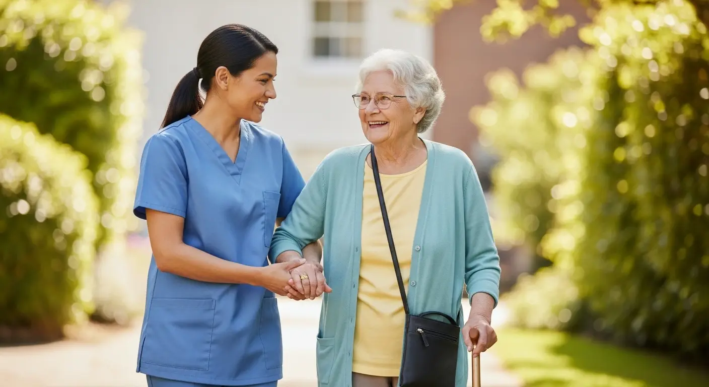 in home help for seniors in home help for seniors assisting in walking